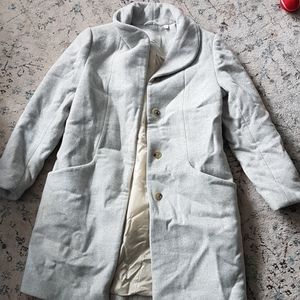 WILFRED Light Grey Wool Coat